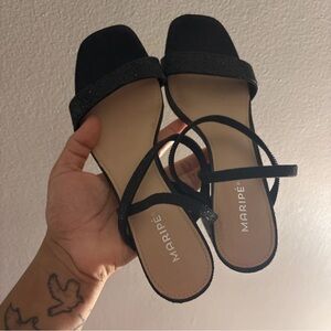 SHEIN Elegant Black Strappy Sandals